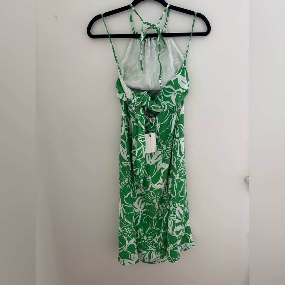 Revolve Green Tropical Pattern Midi Dress - Picture 6 of 13
